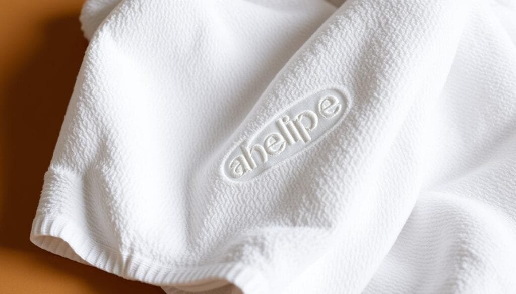 A high-quality, luxurious cotton terry cloth towel in a pristine white hue, expertly woven and brushed to a soft, plush texture. The towel is emblazoned with the logo of "شركة توريد العالمية للصناعة", a renowned manufacturer of premium hotel linens. Captured in a warm, evenly lit studio setting, the towel is draped gracefully, its folds and contours accentuated by gentle shadows, creating a sense of depth and dimension. The overall composition exudes an air of refined elegance, perfectly capturing the essence of a high-end hotel's exceptional bath linens. A high-quality, luxurious cotton terry cloth towel in a pristine white hue, expertly woven and brushed to a soft, plush texture. The towel is emblazoned with the logo of "شركة توريد العالمية للصناعة", a renowned manufacturer of premium hotel linens. Captured in a warm, evenly lit studio setting, the towel is draped gracefully, its folds and contours accentuated by gentle shadows, creating a sense of depth and dimension. The overall composition exudes an air of refined elegance, perfectly capturing the essence of a high-end hotel's exceptional bath linens.
