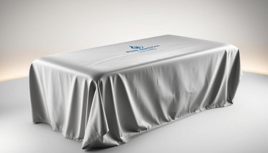 A high-quality, photorealistic image of a luxurious, water-resistant massage spa cover featuring the logo of "شركة توريد العالمية للصناعة". The cover is showcased in a well-lit, studio setting, highlighting its sleek, seamless design and durable, easy-to-clean material. The camera angle emphasizes the cover's ability to resist water penetration, with a clear, crisp depiction of water droplets beading on the surface. The overall mood is one of sophistication, efficiency, and attention to detail, conveying the cover's suitability for high-end spa and wellness facilities. A high-quality, photorealistic image of a luxurious, water-resistant massage spa cover featuring the logo of "شركة توريد العالمية للصناعة". The cover is showcased in a well-lit, studio setting, highlighting its sleek, seamless design and durable, easy-to-clean material. The camera angle emphasizes the cover's ability to resist water penetration, with a clear, crisp depiction of water droplets beading on the surface. The overall mood is one of sophistication, efficiency, and attention to detail, conveying the cover's suitability for high-end spa and wellness facilities.