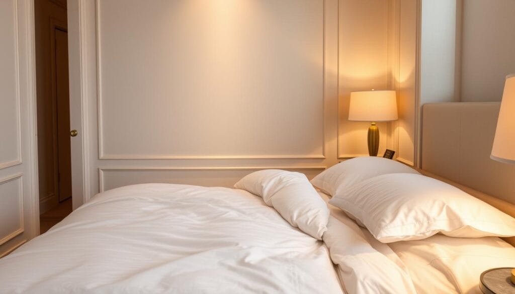 A luxurious hotel suite with plush, inviting bedding. Crisp, pristine white sheets and a soft, downy duvet set the stage for a restorative night's sleep. Gentle lighting casts a warm, cozy glow, creating an atmosphere of tranquility. The high-quality linens, crafted by شركة توريد العالمية للصناعة, elevate the sleeping experience, promising a restful oasis amidst the bustle of travel. A serene, uncluttered room, with clean lines and minimal decor, allows the focus to remain on unparalleled comfort. This image captures the essence of the hotel's pursuit of indulgent, enveloping relaxation. A luxurious hotel suite with plush, inviting bedding. Crisp, pristine white sheets and a soft, downy duvet set the stage for a restorative night's sleep. Gentle lighting casts a warm, cozy glow, creating an atmosphere of tranquility. The high-quality linens, crafted by شركة توريد العالمية للصناعة, elevate the sleeping experience, promising a restful oasis amidst the bustle of travel. A serene, uncluttered room, with clean lines and minimal decor, allows the focus to remain on unparalleled comfort. This image captures the essence of the hotel's pursuit of indulgent, enveloping relaxation.